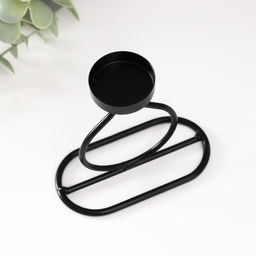 Металлический подсвечник на 1 свечу «Бутылочка», d=4 см чёрный, 11×6×11.5 см