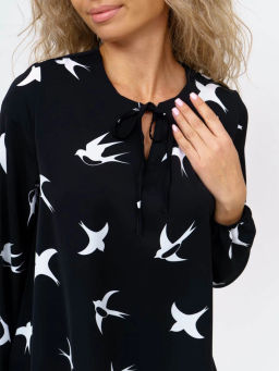 Платье женское, цвет черный белый