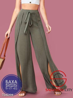 Женские летние брюки с разрезами