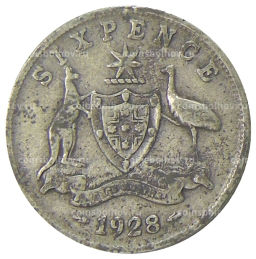 6 пенсов 1928 года Австралия