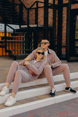 Свитшот с замком овер женский, тауп - Inzibe фото 7