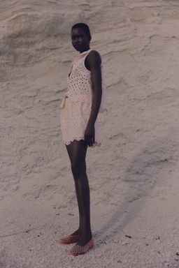 Pantal?n corto con bordado ingl?s - H&m фото 3