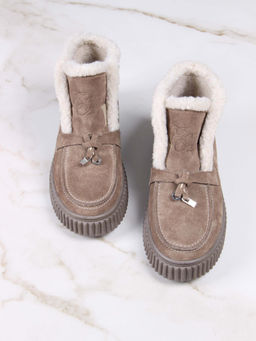 Ботинки EDART 307.от11 br. коричневый капучино замша/шерсть - Ed'art фото 7