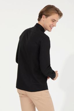 U. S. Polo Assn / Рубашка мужская черная Uzunkol Basic - U.s. polo assn фото 5