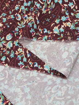 Штапель Премиум (Digital) Энжела цв.вишневый, ш.1.45м, вискоза-100%, 120гр/м.кв - Купава фото 9