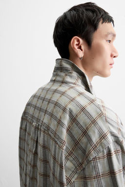 TEXTURED CHECK SHIRT - Zara фото 6