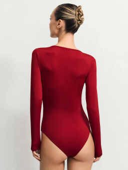 Боди с длинным рукавом и V-образным вырезом / Zarina