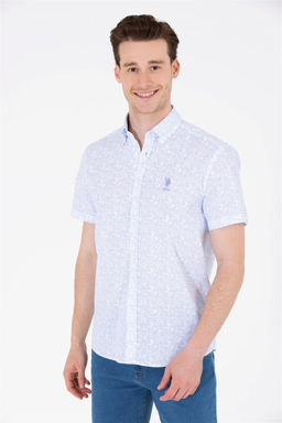 Мужская синяя рубашка с коротким рукавом Неожиданная скидка в корзине - U.s. polo assn фото 2