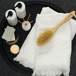 Набор махровых полотенец VERSAL 2 шт. (50х90 - 1 шт., 70х140 - 1шт.), 100% хлопок, 450 гр./кв.м. Сирень - Традиция фото 28