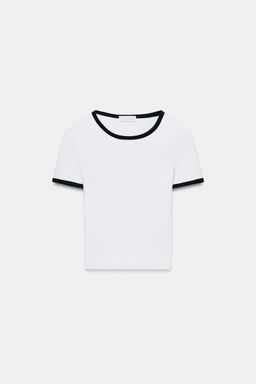 CAMISETA VIVOS CONTRASTE / Blanco - Zara фото 5