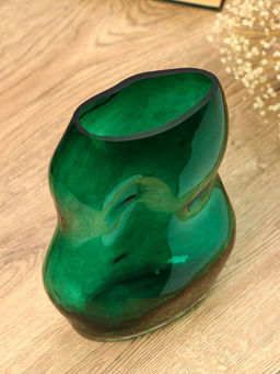 Ваза «Шерил», 27×16 см, стекло, зелёная