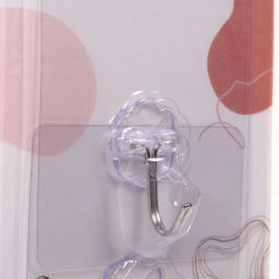 Цена за 6 шт. Крючки в наборе 3шт на липкой основе "БАСТОФ", форма квадрат, нагрузка 3кг/7,5*8см