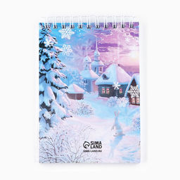 Подарочный набор новогодний, блокнот А6, 40 листов и фигурная свеча «Сказочный Новый год!»