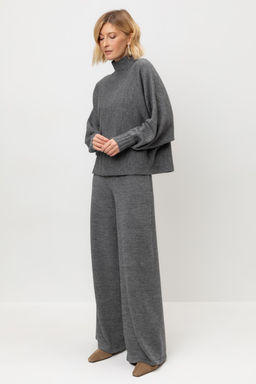 ЕВ 444/ш/тем.серый меланж брюки жен