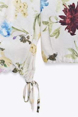 ZW COLLECTION FLORAL PRINT SHIRT - Zara фото 9