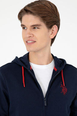 Мужской темно-синий вязаный кардиган Неожиданная скидка в корзине - U.s. polo assn фото 2