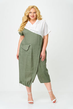 Платье Diamant 2072 хаки  фото 12