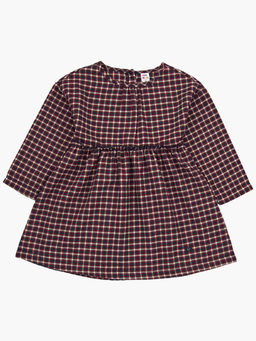 Платье для девочки нарядное детское праздничное в клетку UD 6820 син/крас клетка - Mini maxi фото 8