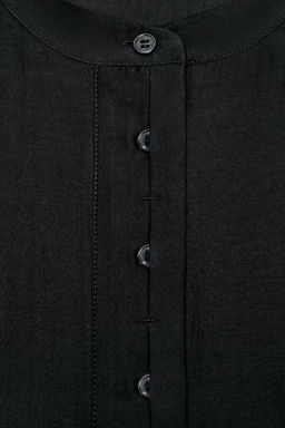 BLUSA FLUIDA MANGA CORTA ZW COLLECTION / Negro - Zara фото 7