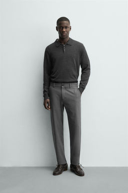 PANTAL?N CHINO ESTRUCTURA CONFORT / Gris / Natural - Zara фото 10