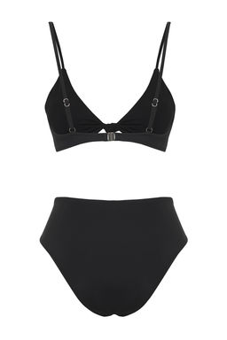 TRENDYOLMILLA Siyah Ucgen Yuksek Bel Regular Bikini Tak?m? TBESS25BT00104  фото 12