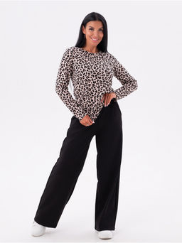 Лонгслив Леопард женский коричневый - София фото 2