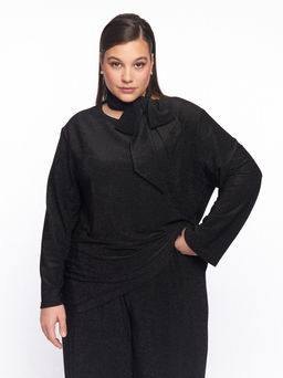 Костюм с люрексом KO02127BLK01