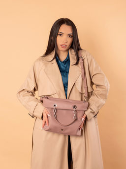 Сумка женская трансформер эко-кожа 33-013-12 цвет розовый