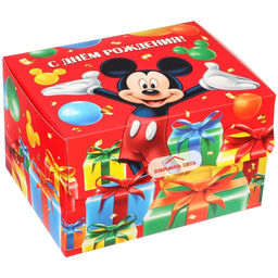 Бум Коробка складная Сюрприз, 20 х 15 х 12.5 см, Микки Маус