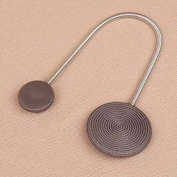 Подхват для штор Вязаный круг, на пружине, d = 6/3,5 см, 23,5 см, цвет тёмно-серый - Арт узор фото 2