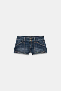 TRF MINI DENIM SHORTS WITH POCKETS - Zara фото 6