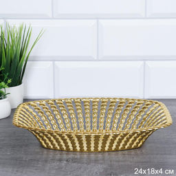 Ваза для фруктов 28х18 см / Z6 /уп 180/золото/пластик