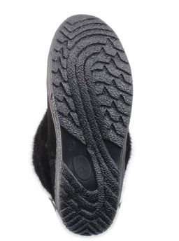 Унты женские на литой подошве черные, норка черная - Roshva фото 7