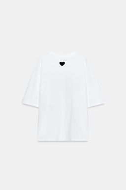CAMISETA OVERSIZE TEXTO / Blanco