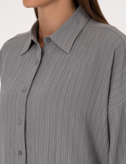 Gri Oversize Uzun Kollu G_mlek - Pierre cardin фото 7