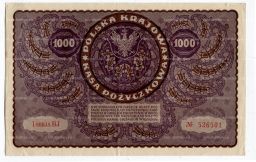 Банкнота 1000 марок 1919 года Польша