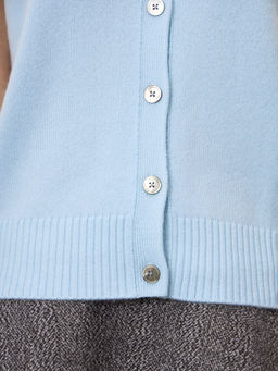 Джемпер женский из кашемира 7004 голубой