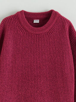 Bisiklet Yaka K?z ?ocuk Triko Kazak