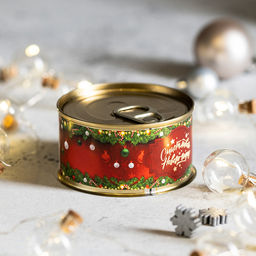 Монпансье в консервной банке Счастливого Нового года! (красная) 95 г. - 8 чудо фото 4