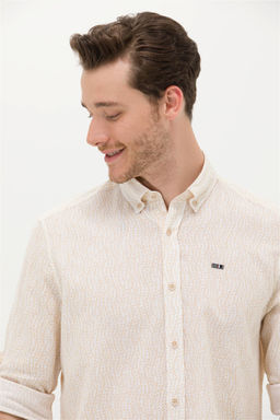 U. S. Polo Assn Мужская рубашка с длинным рукавом Stone - U.s. polo assn фото 9