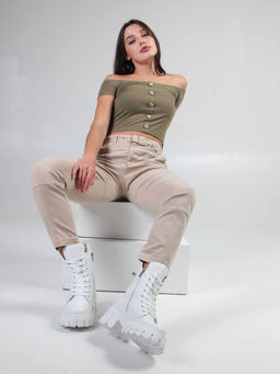 Ботинки 346.чанкиw. Белый бартон/Шерсть