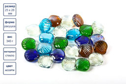 Blumentag GLG-07 МАРБЛС камни стеклянные 6 х 340 г 10 г №02 сердце 26x27 мм фото 7