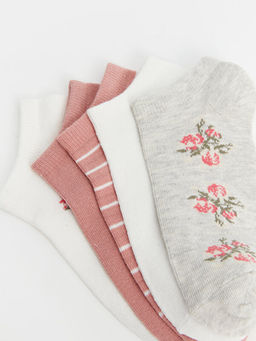 Desenli Kad?n Patik ?orap 5li