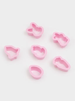 Формы для печенья Доляна «Пасхальный», набор 6 шт., 8×7×2 см, пластик, розовые