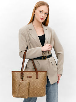 LACCOMA сумка A567-лагуна темно-бежевый эко кожа хлопок