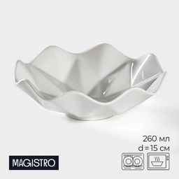 Салатник фарфоровый Magistro Изобилие, 260 мл, d=15 см, цвет белый фото 5