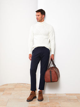 Bal?k?? Yaka Uzun Kollu Erkek Triko Kazak