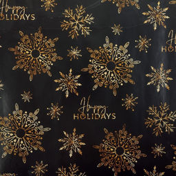 Цена за 8 шт. Упаковочная бумага на новый год Happy holidays, 50×70 см, глянцевая