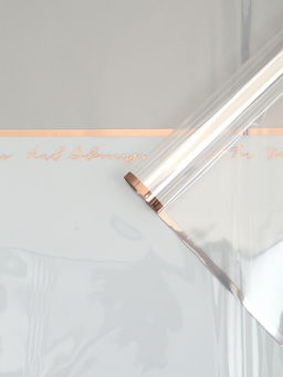 Цена за 20 шт. Пленка для цветов, "Полоса с окном", белая, 57х57±2 см