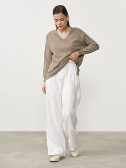 Джемпер из пуха яка 02056 серый